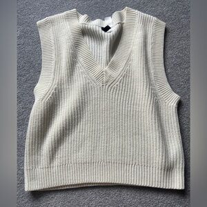 Divided Cream V-Neck Sweater Vest